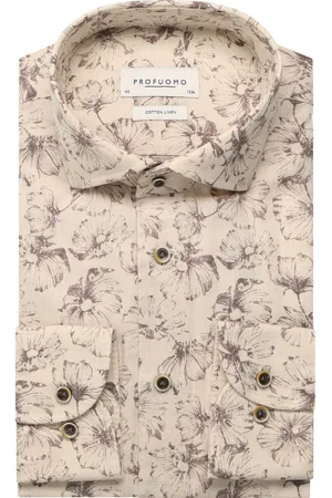 Profuomo Linnen Overhemd , Bloemen