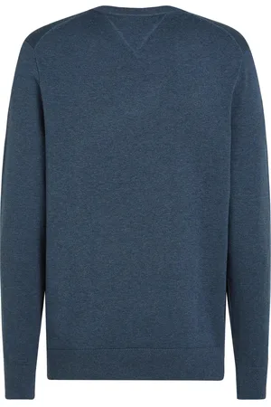 Tommy Hilfiger Trui ronde halsblauw, Effen