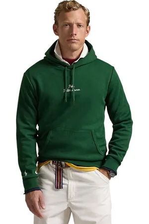 Ralph Lauren Katoenen hoodie effen donkergroen