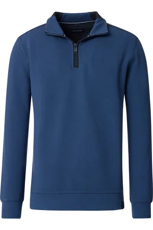 Casa Moda Half zip trui katoen wijde fit