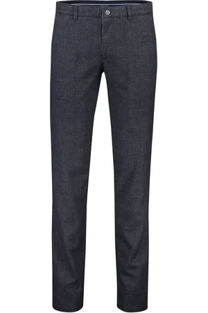 COM4 Modern katoenen chino effen