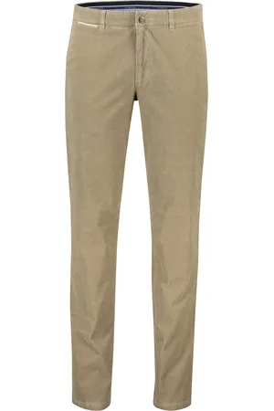 COM4 Katoenen broek effen normale fit zonder omslag