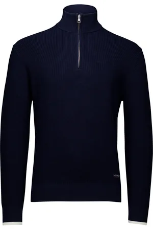 GANT Trui half zip normale fit katoen
