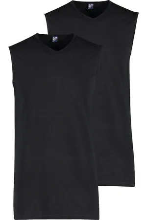 Alan Red Tanktop aanbieding effen katoen two-pack