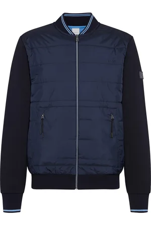Bugatti Donkerblauwe zomerjas kort met rits