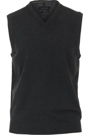 Casa Moda Slipover v-hals effen katoen