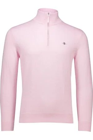 GANT Half zip trui effen katoen normale fit
