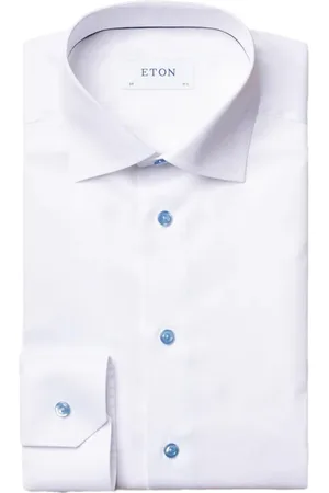 Eton Katoenen overhemd effen slim fit