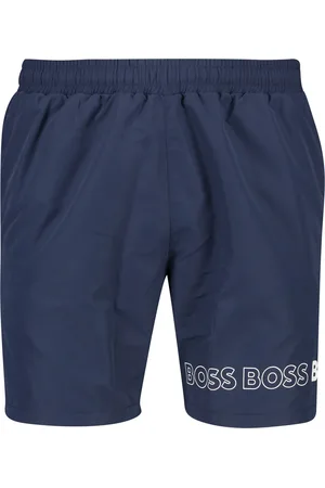 HUGO BOSS Zwembroek effen met elastiek