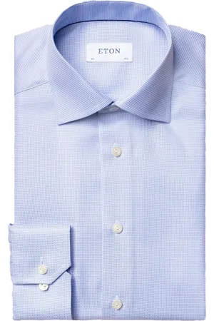 Eton Katoenen overhemd effen slim fit