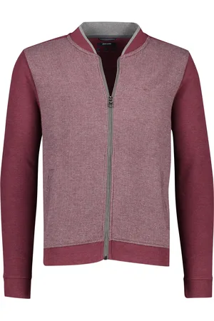 Pierre Cardin Vest geruit katoen opstaande kraag rits