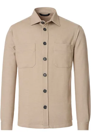 Casa Moda Overshirt gemeleerd wijde fit knoopsluiting