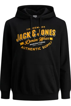 Jack&amp;jones Hoodie met print katoen Plus Size