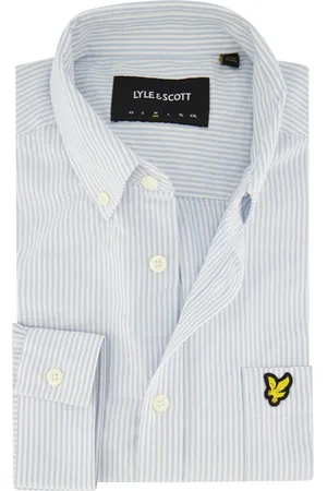 Lyle &amp; scott Casual overhemd normale fit en wit gestreept borstzak katoen