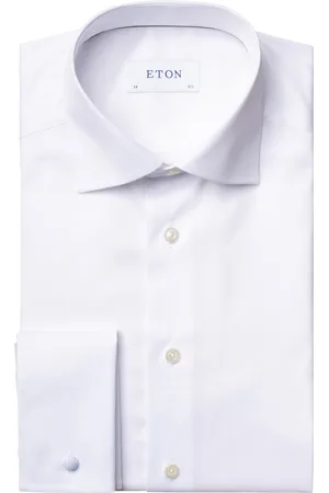 Eton French cuff overhemd signature twill contemporary fit