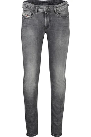 Diesel Grijze jeans Sleenker effen denim