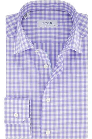 Eton Contemporary business overhemd normale fit geruit