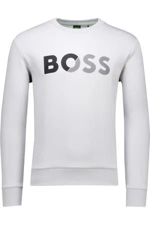 HUGO BOSS BOSS Green sweaters Salbo tape logo opdruk ronde hals