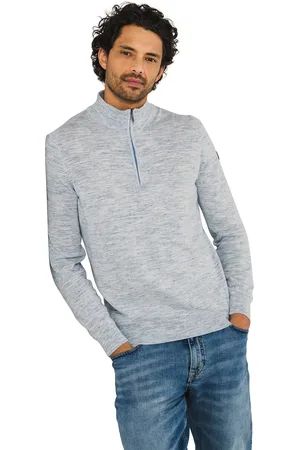 State of art Katoenen gemeleerde trui half zip