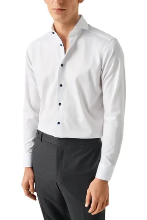 Eton Overhemd effen 100% katoen