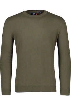 Superdry Trui effen katoen ronde hals