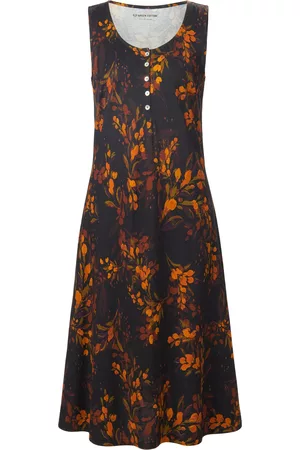 Green Cotton Mouwloze jersey jurk 100% katoen Van multicolour