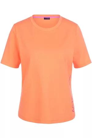Looxent Dames Korte mouw - Shirt ronde hals en korte mouwen Van oranje