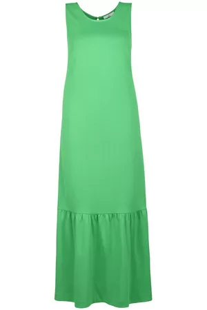 Emilia Lay Mouwloze jersey jurk Van groen