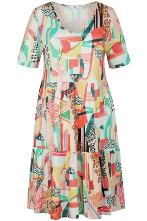 Emilia Lay Jersey jurk korte mouwen Van multicolour