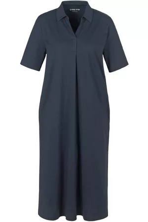 Green Cotton Dames Jersey jurken - Jersey jurk 100% katoen Van blauw