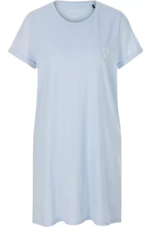 Schiesser Dames Nachthemden - Nachthemd 100% katoen Van blauw