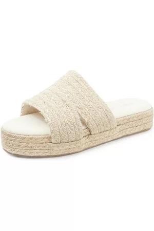 Emu Dames Slippers - Slippers plateauzool en elastische inzet Van beige
