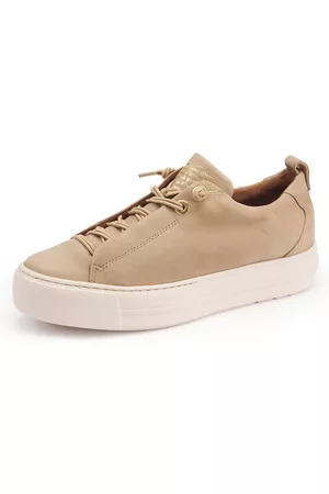 Paul Green Dames Sneakers - Sneakers kalfsnappaleer Van beige