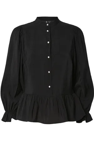 Pieces® Pcnessa Peplum Shirt Met Lange Mouwen