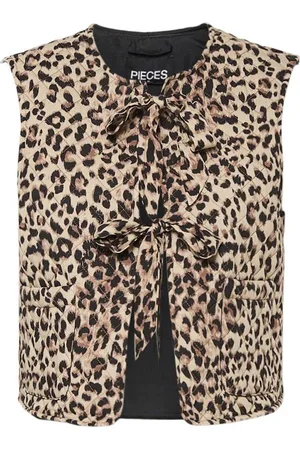 Pieces® Pcsaria Leopard Doorgestikte Bodywarmer