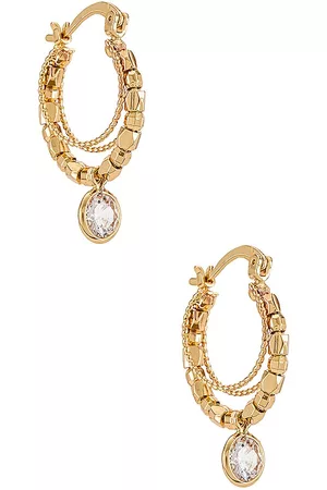 Ettika Embellished Hoop Earrings in