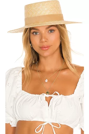 Lack of Color The Spencer Boater Hat in Natural in NATURAL / CAMEL