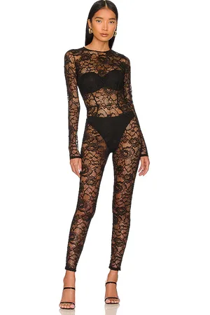 FLEUR DU MAL Lace Catsuit in
