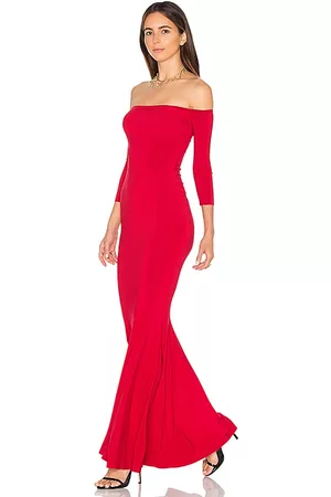 Norma Kamali Off The Shoulder Fishtail Gown in