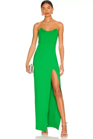 Okkernoot Embryo Absoluut Strapless jurken voor dames in de kleur groen | FASHIOLA.be
