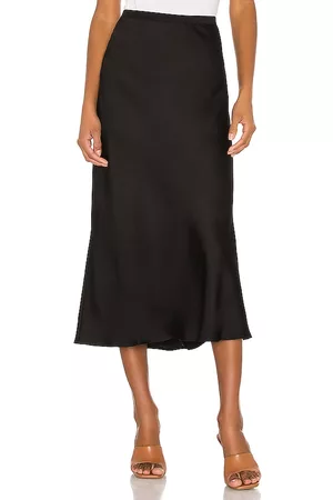 ANINE BING Bar Silk Skirt in