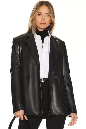 Jonathan Simkhai Dames Blazers - Nisha Vegan Leather Boxy Blazer in