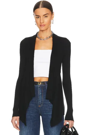 AUTUMN CASHMERE Rib Drape Cardigan in