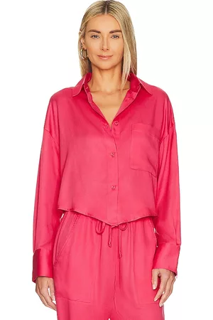 LnA Dames Tops - Wasson Cropped Button Up Top in