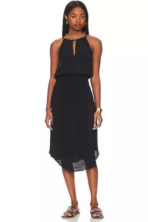 Bobi Dames Midi jurken - Smocked Waist Midi Dress in