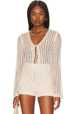 MORE TO COME Navea Tie Front Top in