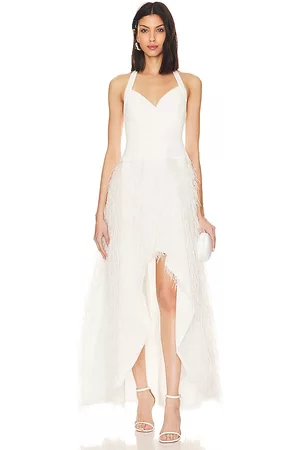 BCBG Max Azria Feathered Evening Dress in