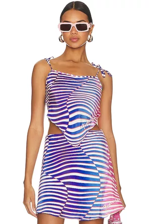 Fiorucci Dames Haaraccessoires - Wave Print Bandana Top in