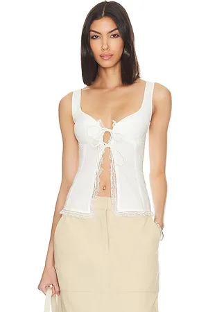 MORE TO COME Cristal Tie Front Top in