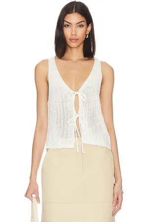 MORE TO COME Anaya Tie Front Top in
